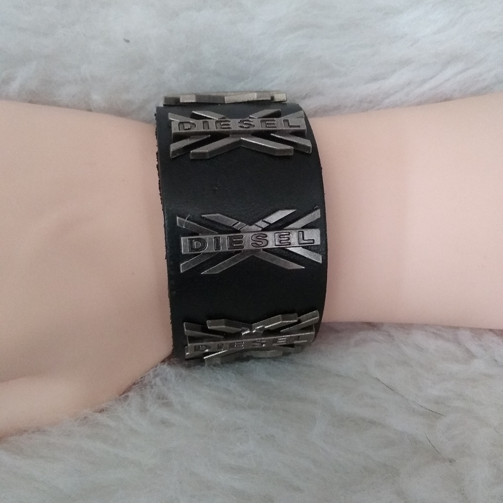 Diesel Leather Cuff Bracelet